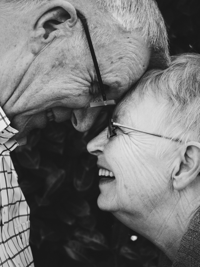 Elderly Couple In Love